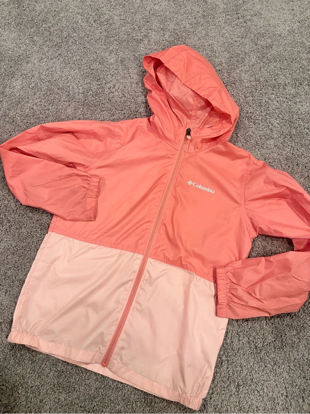 Columbia Coral Pink Hooded Packable Jacket
